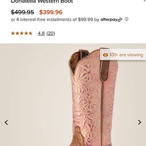 Donatella Pink Western Boot